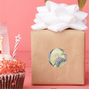 Dinosaurus Theme Party Verjaardag Ronde Sticker