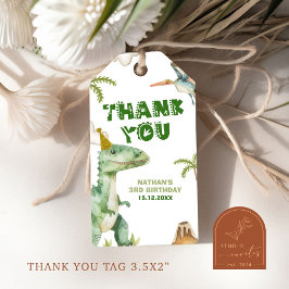 Dinosaurus Three-Rex Jongens Cadeautags Cadeaulabel