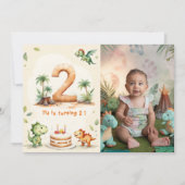 Dinosaurus Tijd Capsule Briefkaart Foto 2e Verjaar (Voorkant)