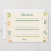 Dinosaurus Tijdcapsule Notitiekaart Foto 1e Verjaa Kaart (Achterkant)