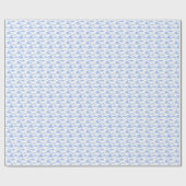 Dinosaurus toile (Periwinkle blauw) Cadeaupapier (Vlak)