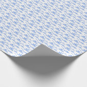 Dinosaurus toile (Periwinkle blauw) Cadeaupapier (Hoek)