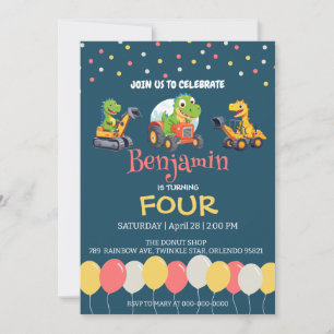 Dinosaurus tractor vrachtwagen ballon School Verja Kaart