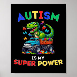 Dinosaurus Trex Autisme Is Mijn Superkracht Autism Poster