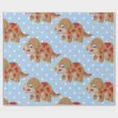 Dinosaurus Triceratops Boy Cadeaupapier (Vlak)