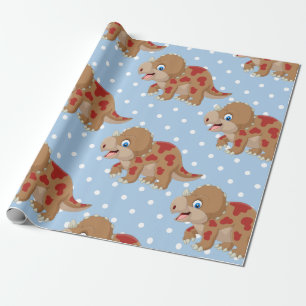 Dinosaurus Triceratops Boy Cadeaupapier