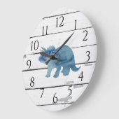 Dinosaurus Triceratops Decor Rustiek Schip Grote Klok (Hoek)