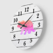 Dinosaurus Triceratops Decor Rustiek Schip Grote Klok (Hoek)