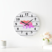 Dinosaurus Triceratops Decor Rustiek Schip Grote Klok (Huis)