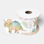 Dinosaurus Triceratops Feestlint Satijnen Lint (Spoel)