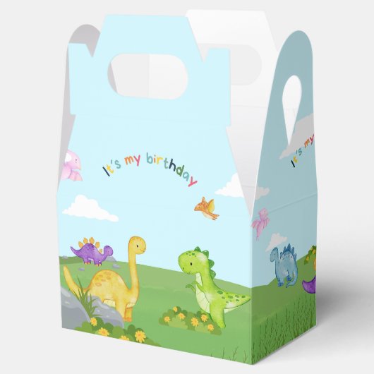 Dinosaurus tuin/Dino tuin verjaardagsfeestje Bedankdoosjes (Geopend)