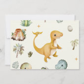 Dinosaurus Twee Rex Jongen Kaart (Achterkant)