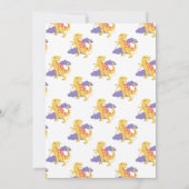 Dinosaurus Twee Rex Schattige Meisjes 2e Roze Fees Kaart (Achterkant)