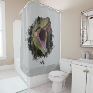 Dinosaurus Tyrannosaurus In Gat Jurassic Douchegordijn