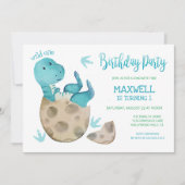 Dinosaurus Tyrannosaurus Rex Jongen Verjaardag Kaart (Voorkant)