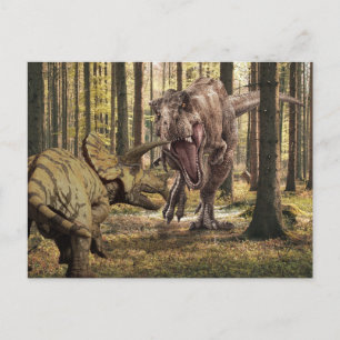 Dinosaurus Tyrannosaurus Triceratops  Briefkaart