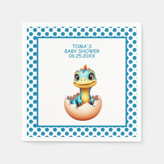 Dinosaurus uit ei 2 servet (Voorkant)