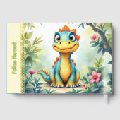 Dinosaurus uit het Ei Baby Shower Gastenboek (Achterkant)