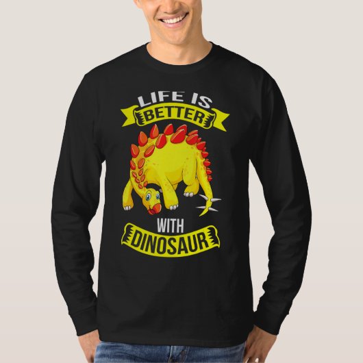 Dinosaurus uit Krijt Periode Leuke Dino's T-shirt (Voorkant)