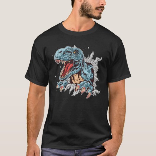 Dinosaurus Uitkomende Rex 3D Dimentionaal Speelgoe T-shirt (Voorkant)