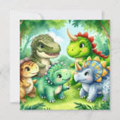 dinosaurus Uitnodiging (Voorkant)