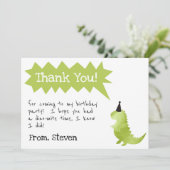 Dinosaurus uitnodiging Stamp en kauw verjaardagsjo (Staand voorkant)