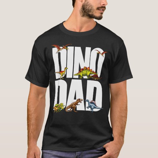 Dinosaurus Vader Dinosaurus Ouder Vaderdag Voor T-shirt (Voorkant)