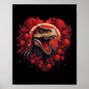 Dinosaurus Valentijn voor mannen en vrouwen Dino V Poster