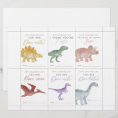 Dinosaurus Valentijnkaarten voor Kinderen Briefhoofd (Voorkant / Achterkant)