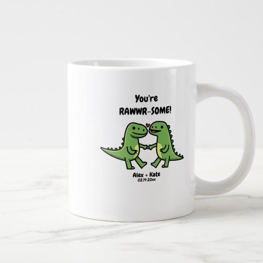 Dinosaurus Valentijnse  Grote Koffiekop (Rechts)