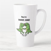 Dinosaurus Valentijnse  Latte Mok (Rechts)