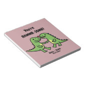 Dinosaurus Valentijnse  Notitieblok (Schuin)
