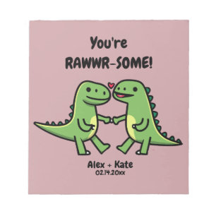 Dinosaurus Valentijnse  Notitieblok