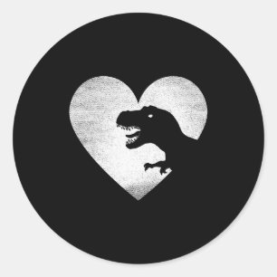 Dinosaurus Valentijnskaarten Trex Liefde Dinosauru Ronde Sticker