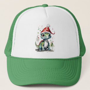 Dinosaurus van de Baby in Santa Hat Trucker Pet