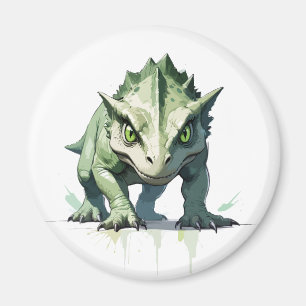 Dinosaurus Vector Grafische Kunst Portret Dierlijk Magneet