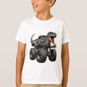 Dinosaurus Velociraptor Monster Truck T-shirt