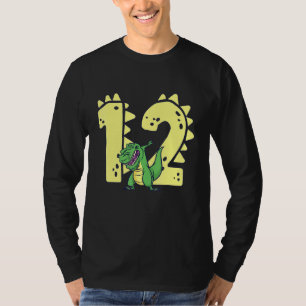 Dinosaurus Verjaardag 12 Jaar Oud Jongen Rex 12e D T-shirt
