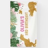 Dinosaurus Verjaardag Achtergrond Dino Banner Safa (Verticaal)