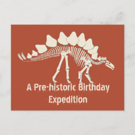 Dinosaurus Verjaardag Avontuur Uitnodiging Briefkaart
