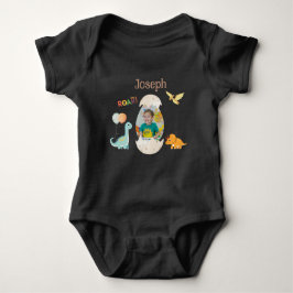 Dinosaurus Verjaardag Baby Outfit - Aangepaste naa Romper