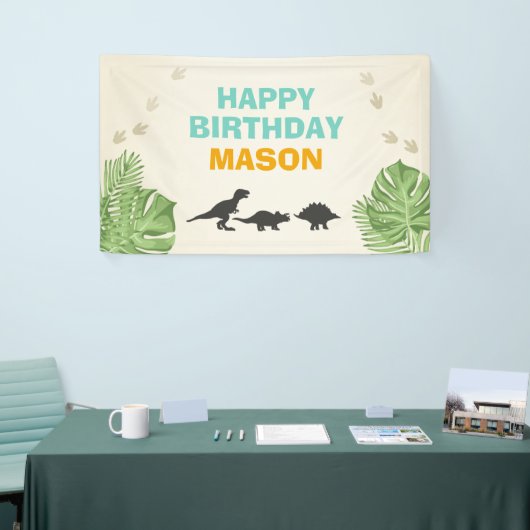 Dinosaurus Verjaardag Banner Dino Party (Beurs)
