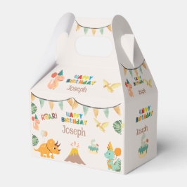 Dinosaurus Verjaardag Boxe – Aangepaste naam Bedankdoosjes