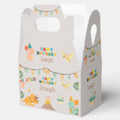 Dinosaurus Verjaardag Boxe – Aangepaste naam Bedankdoosjes (Geopend)