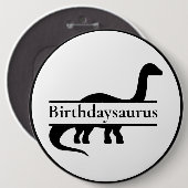 Dinosaurus Verjaardag Button (Voorkant /achterkant)