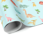 Dinosaurus verjaardag cadeaupapier kinderfeestje (Rol Hoek)