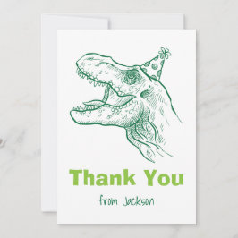 Dinosaurus Verjaardag Dank u kaart
