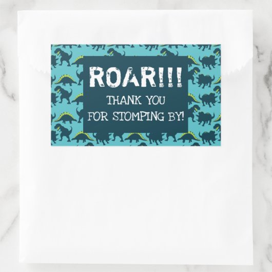 Dinosaurus Verjaardag Dank u Stickers (Tas)