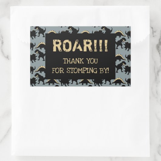 Dinosaurus Verjaardag Dank u Stickers Goud (Tas)