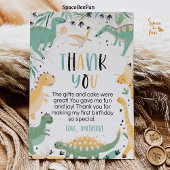 Dinosaurus Verjaardag Drie Rex Dank je Jongen Dino Kaart